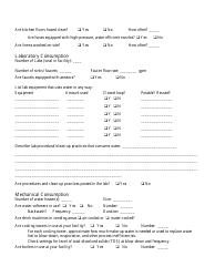 Sample Water Audit Forms, Page 12