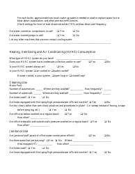 Sample Water Audit Forms, Page 13