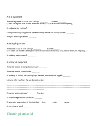 Sample Water Audit Forms, Page 6