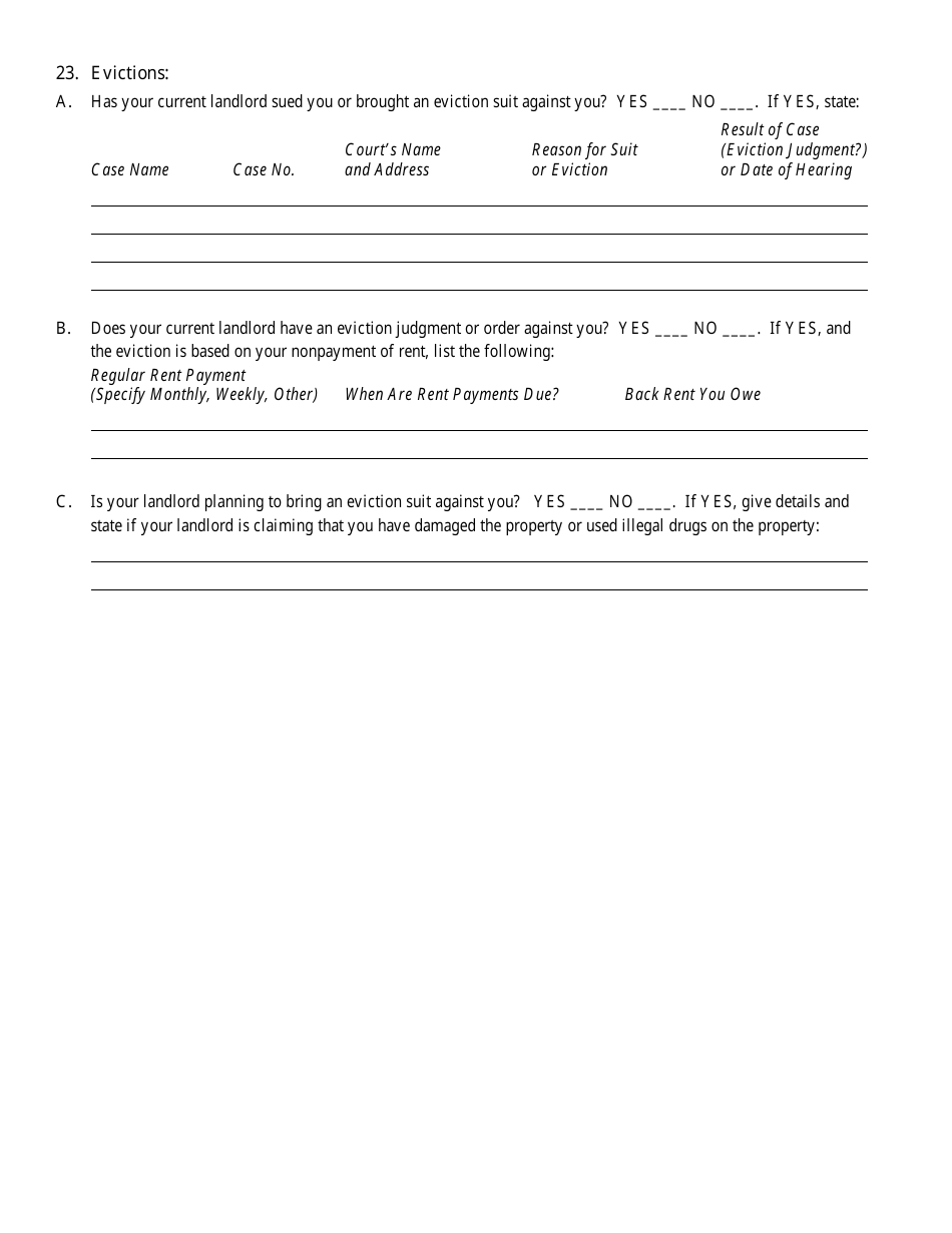 Bankruptcy Questionnaire Template, Page 15