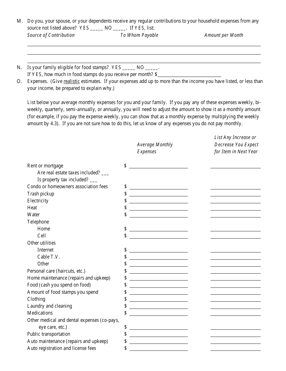 Bankruptcy Questionnaire Template, Page 24