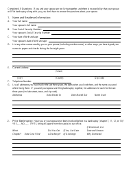 &quot;Bankruptcy Questionnaire Template&quot;, Page 4
