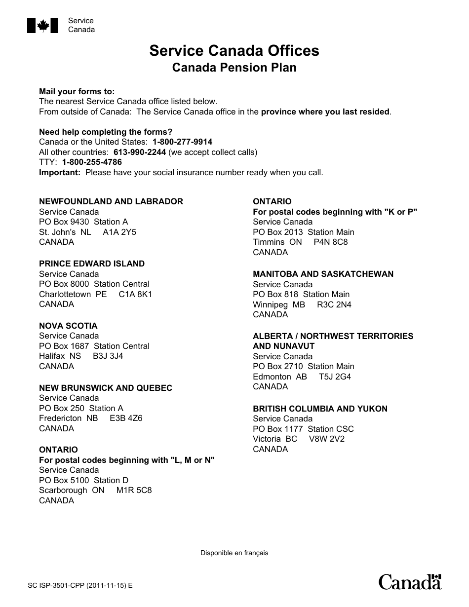 Form ISP-1003A Estimate Request for Canada Pension Plan Retirement Pension and Post-retirement Benefit - Canada, Page 5