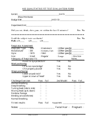 United Kingdom Hse Qualitative Fit Test Evaluation Form - Fill Out ...