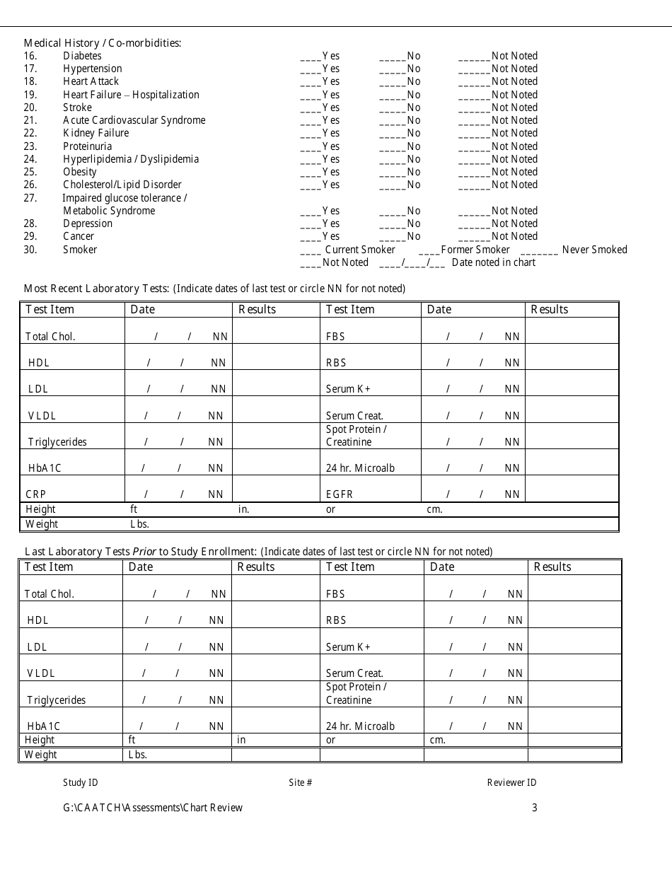 Record Review Form - Clinical Directors Network, Page 3