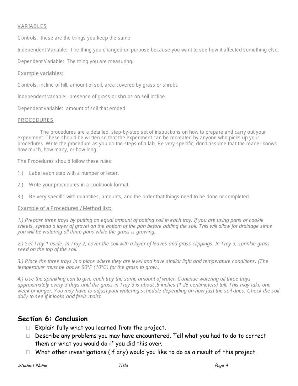 Science Fair Report Template Fill Out Sign Online And Download Pdf Templateroller 5057