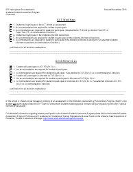 Iep Participation Documentation Form - Alabama, Page 2