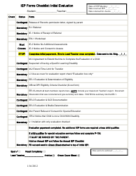 Document preview: Iep Forms Checklist Template