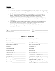 Fitness Assessment Form - the Ilan Plan, Page 2