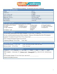 Nutrition Assessment Form - Heb Health and Wellness