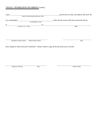 &quot;Travel Permission Form for Minors&quot;, Page 2