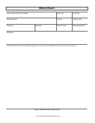 Medical Report Template Download Printable Pdf 