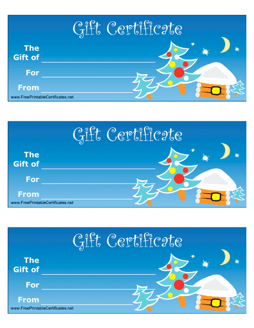 Gift Certificate Template - Winter