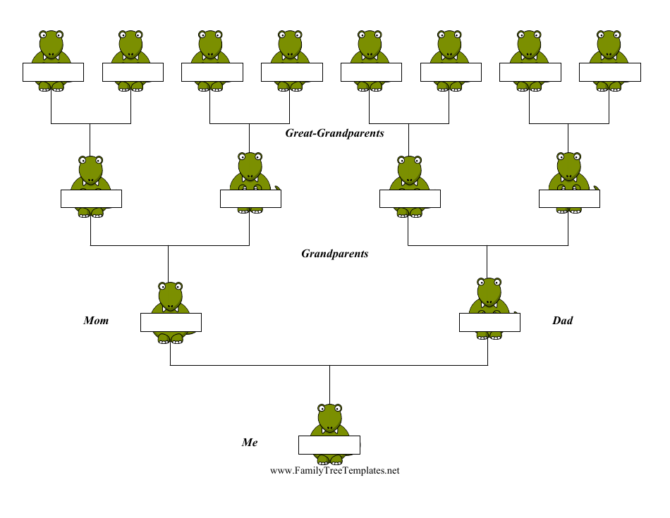 4-generation Family Tree Template