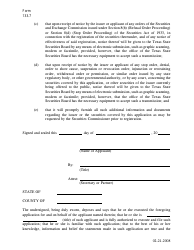 Form 133.7 Application for Registration of Securities - Texas, Page 4