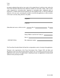 Form 133.7 Application for Registration of Securities - Texas, Page 5