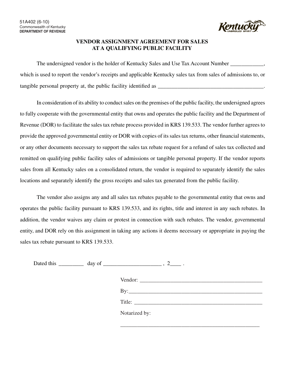 dealer assignment form ky