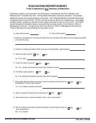 GSA Form 3697 Evacuation Report/Survey