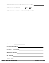 GSA Form 3697 Evacuation Report/Survey, Page 2