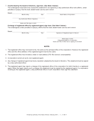 Form NFP-105.10/105.20 Statement of Change of Registered Agent and/or Registered Office - Illinois, Page 2