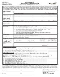 Document preview: Form 51A109 Application for Energy Direct Pay Authorization - Kentucky