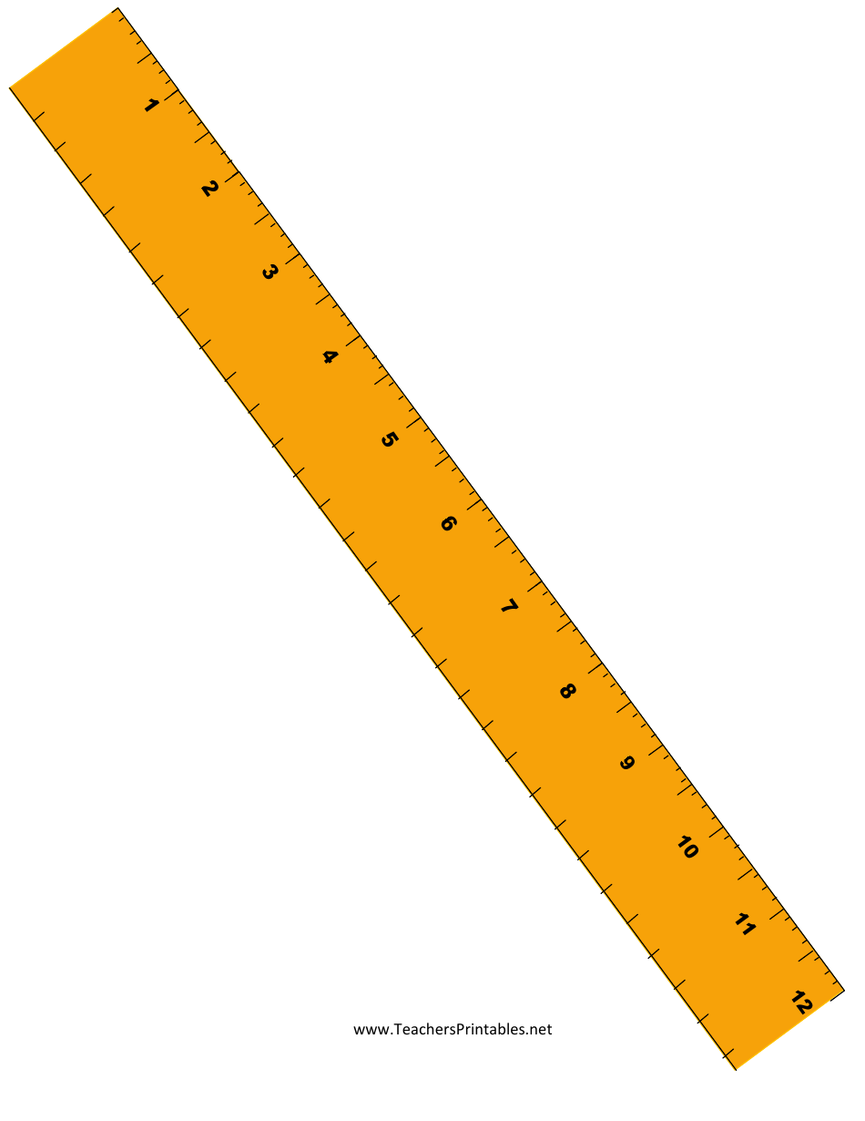 A neatly-measured quarter-inch ruler template