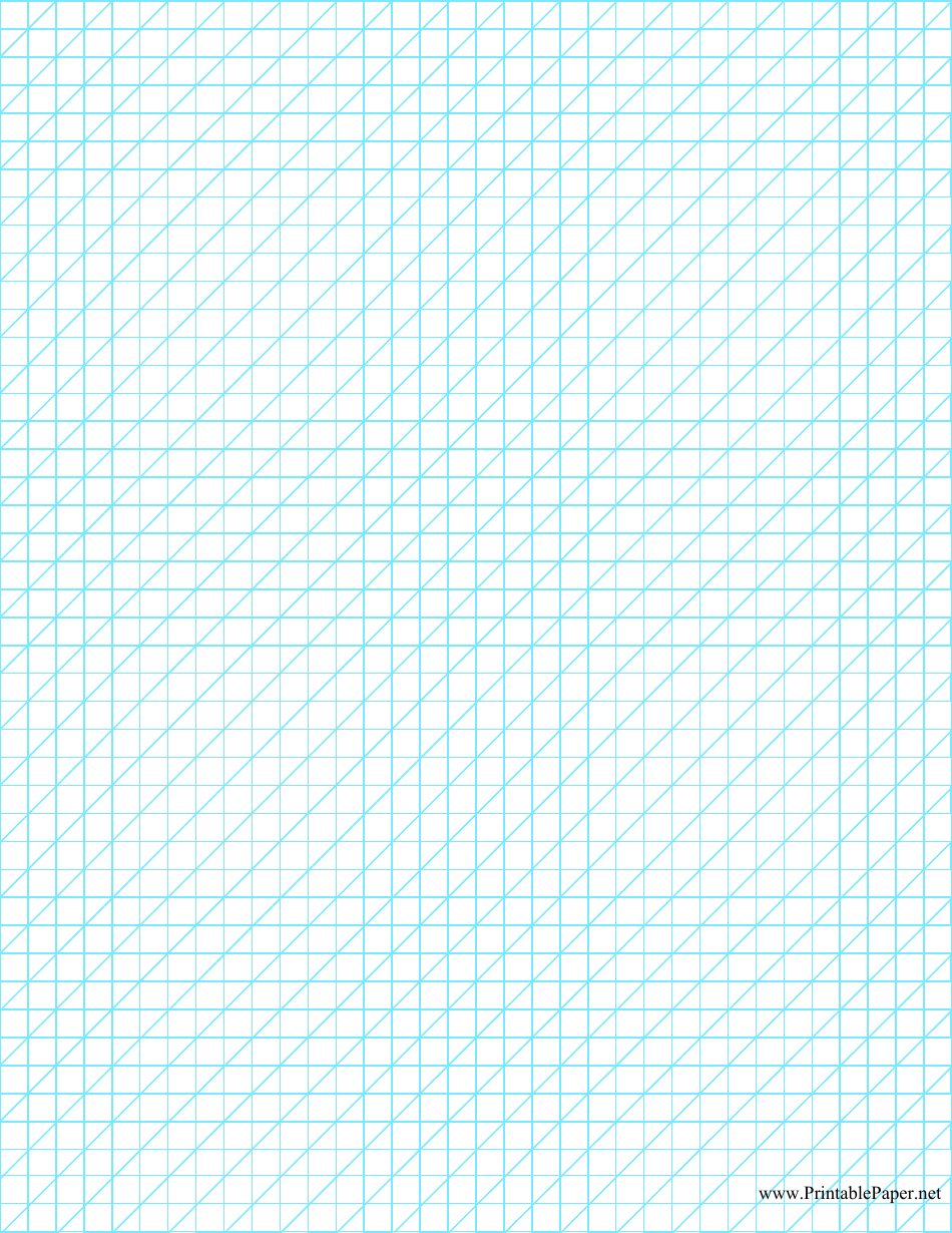 Blue Oblique .25 Inch Graph Paper Image Preview