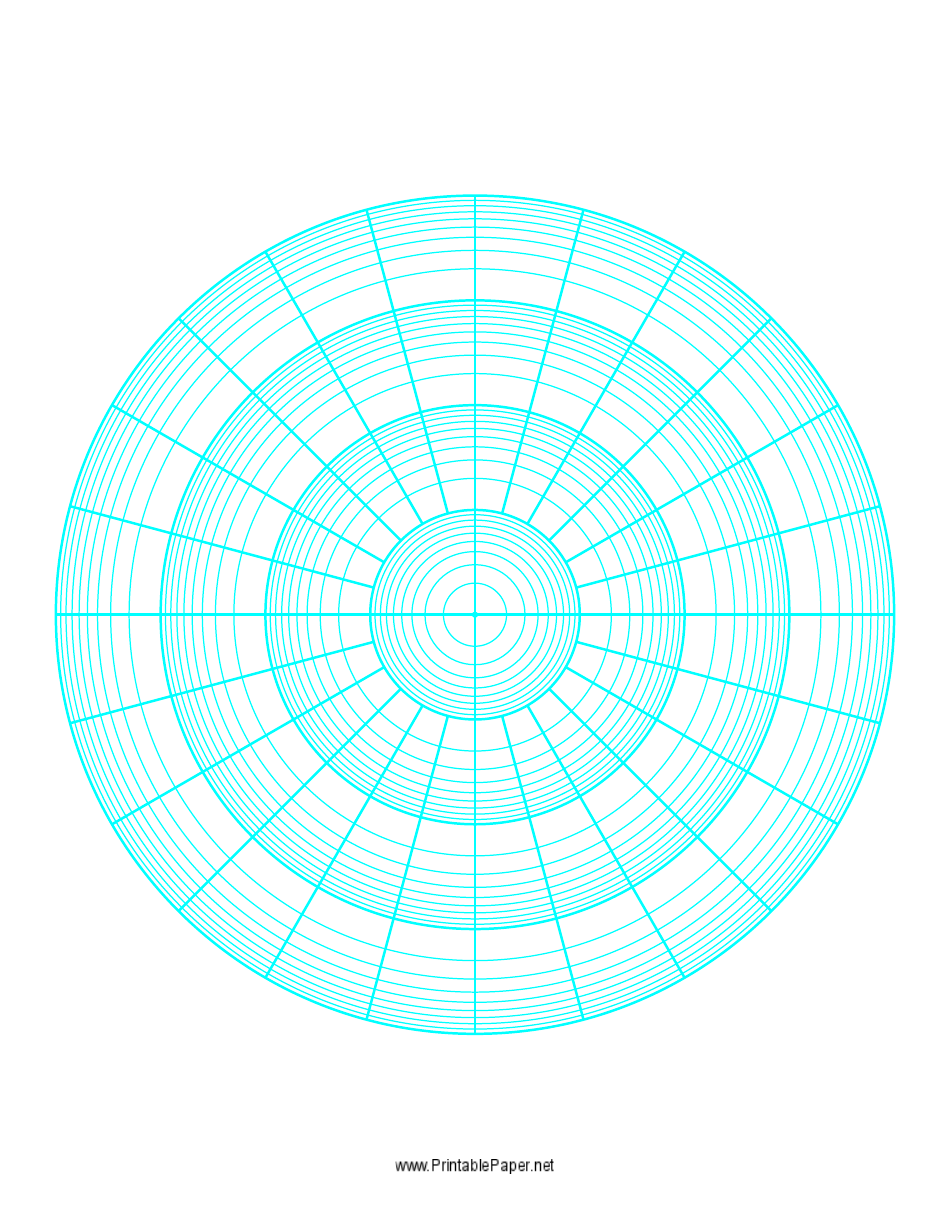 Preview of Polar Graph Paper - Waves document