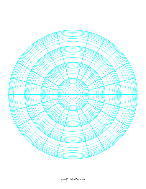 Preview of Polar Graph Paper - Waves document