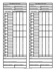 Two-Week Time Card Template - Two Per Page Download Printable PDF ...