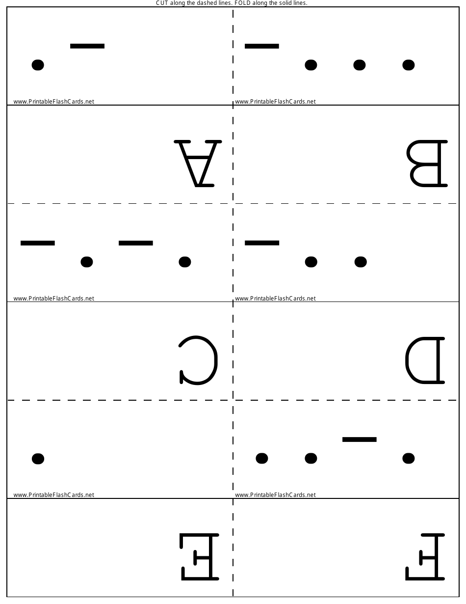 International Morse Code Flash Cards, Page 1