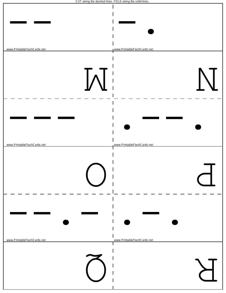 International Morse Code Flash Cards, Page 3