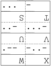 International Morse Code Flash Cards, Page 4