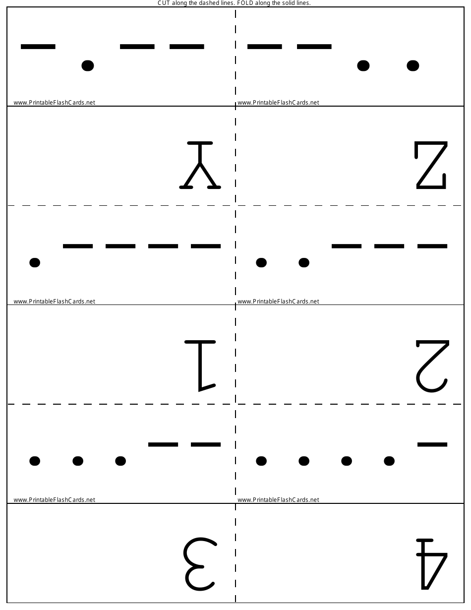 International Morse Code Flash Cards, Page 5