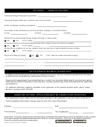 Standard Business License Application - City of Mukilteo, Washington, Page 3