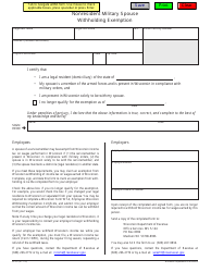 wisconsin nonresident military form exemption pdf withholding spouse templateroller nrm fee license vehicle revenue department