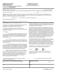 Form HUD-52840-A &quot;Capital Fund Program (Cfp) Amendment to the Consolidated Annual Contributions Contract&quot;