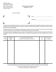 Form 62A876-A Omitted Intangible Property List - Kentucky