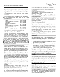 Instructions for Arizona Form 140X &quot;Individual Amended Return&quot; - Arizona