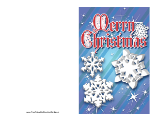 Christmas Snowflake Card Template