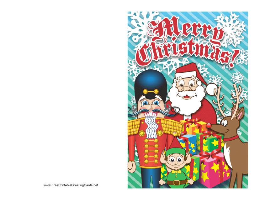 Merry Christmas Nutcracker Card Template Download Pdf