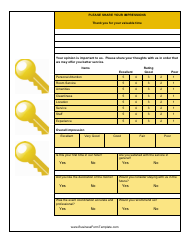 Document preview: Hotel Feedback Card Template