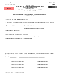 Document preview: Form LP-2 Certificate of Amendment of Limited Partnership - Hawaii