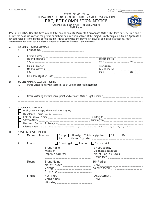 Form 617  Printable Pdf