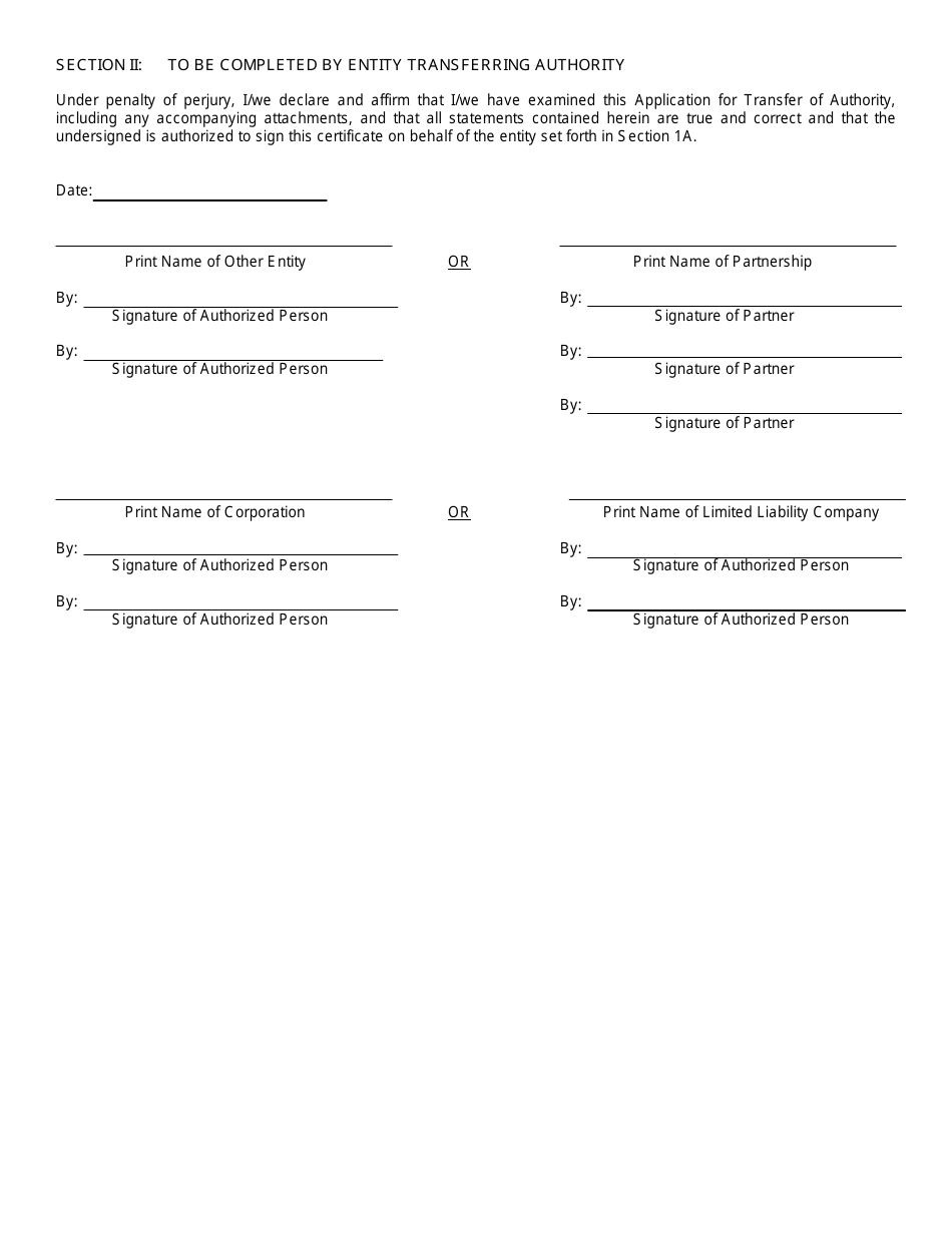 Form 612 Application for Transfer of Authority - Rhode Island, Page 3