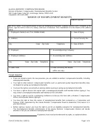 Form 07-6168 Waiver of Reemployment Benefits - Alaska