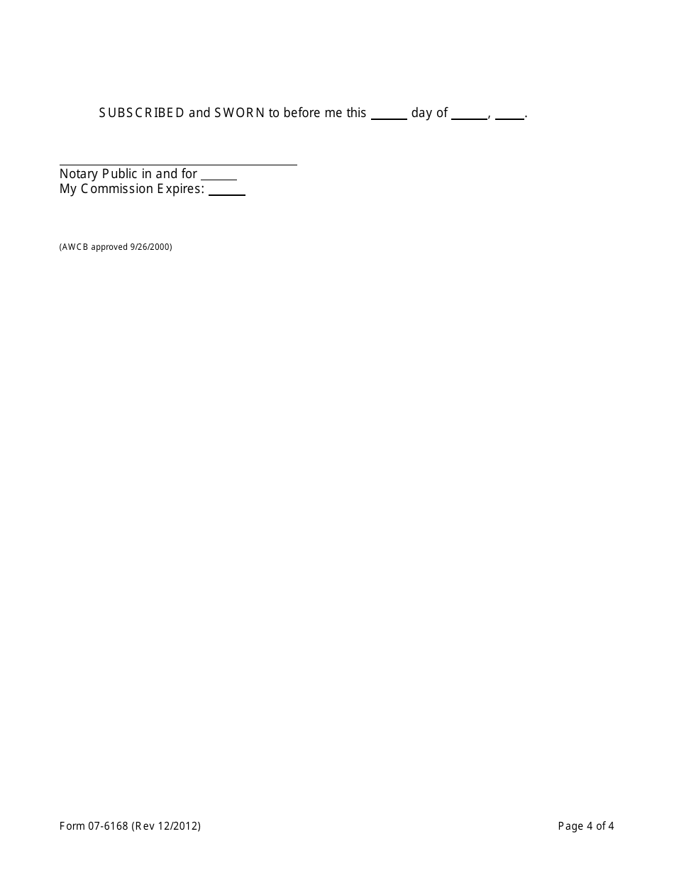 Form 07-6168 Waiver of Reemployment Benefits - Alaska, Page 4