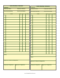 Document preview: Semi-monthly Time Card Template