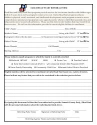 Document preview: Early/Head Start Referral Form