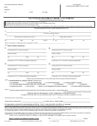 Fictitious Business Name Statement Form - Los Angeles County, California